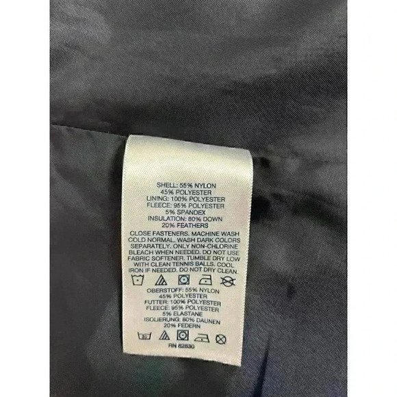 Lands' End Down Feather Puffer Vest Shiny Gray Full Zip Women's Size M - Picture 13 of 16